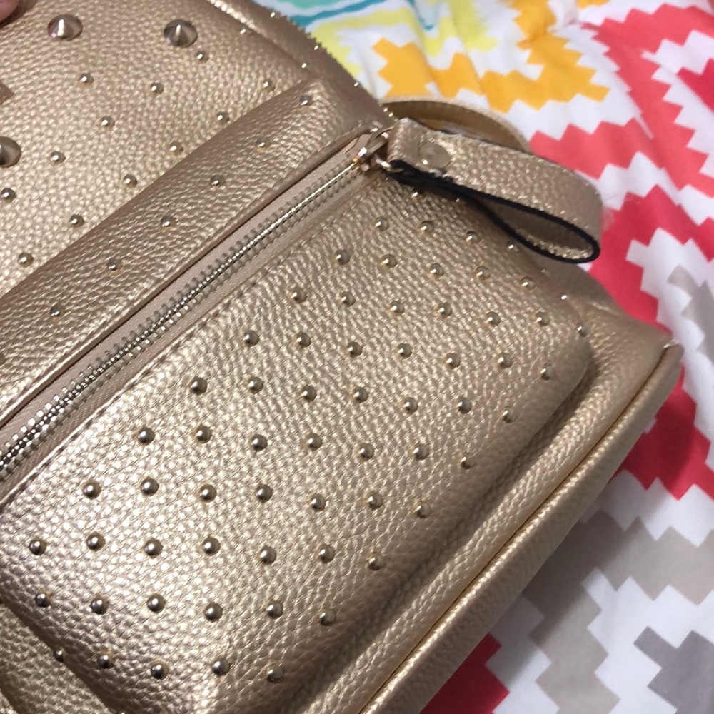 Gold mini backpack - Picture 7 of 7